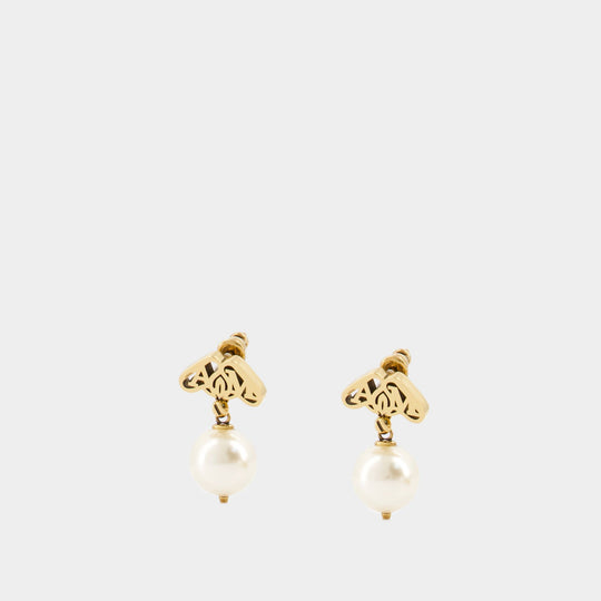 Boucles D'oreilles Seal - Alexander McQueen - Métal - Doré