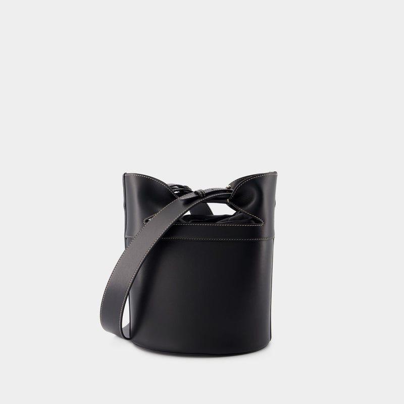 Sac À Bandoulière The Bucket Bow - Alexander McQueen - Cuir - Noir