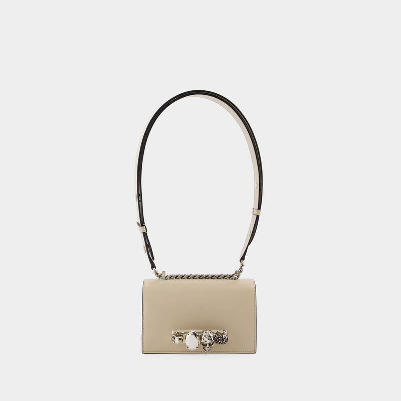 Sac Mini Jewell satchel - Alexander McQueen - Cuir - Camel