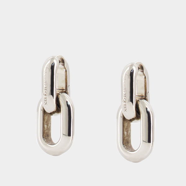 Boucles D'oreilles Peak Chain - Alexander McQueen - Métal - Métallique