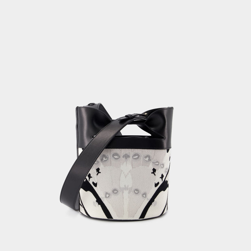 Sac À Bandoulière The Bucket Bow - Alexander McQueen - Cuir - Blanc