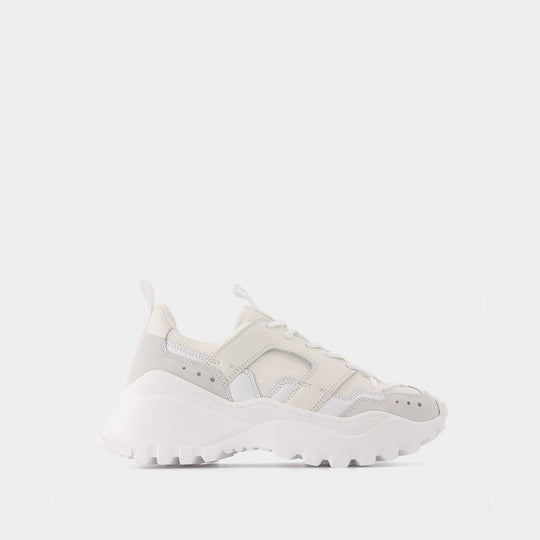 Baskets New Lucky 9 en Cuir Blanc