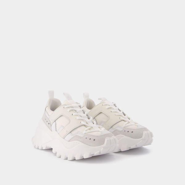Baskets New Lucky 9 en Cuir Blanc