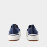 Sneakers Low Top Ami 1980 Snk - Ami Paris - Toile - Bleu Nautique