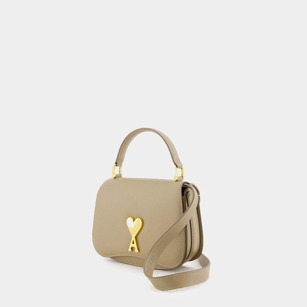 Sac À Bandoulière Mini Paris - AMI Paris - Cuir - Marron