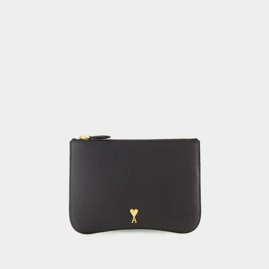 Pochette Paris - AMI Paris - Cuir - Noir