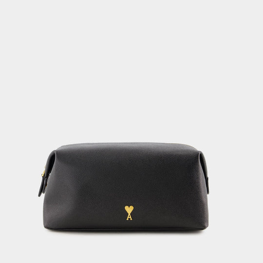 Trousse De Toilette Paris - AMI Paris - Cuir - Noir