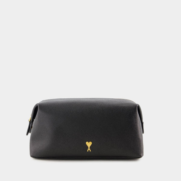 Trousse De Toilette Paris - AMI Paris - Cuir - Noir