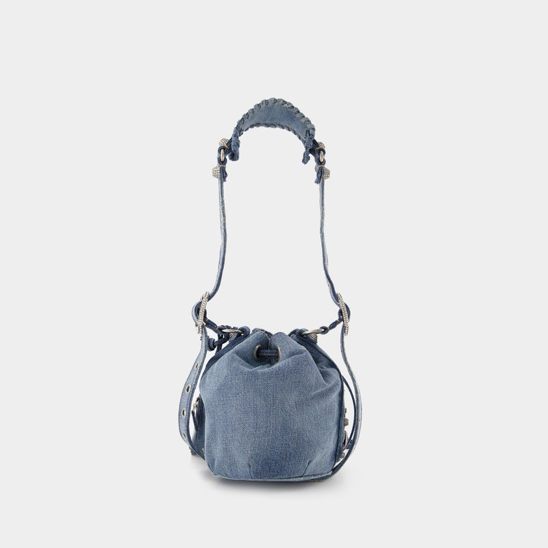 Sac Le Cagole Bucket XS - Balenciaga - Denim - Bleu
