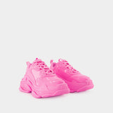 Sneakers Triple Rubber - Balenciaga - Cuir Vegan - Pink