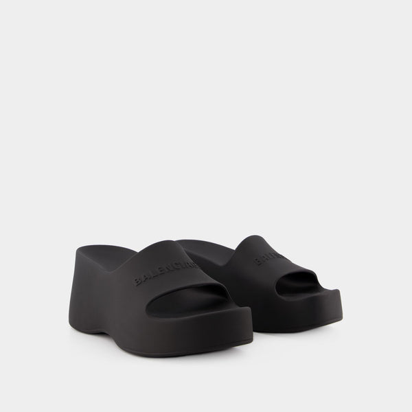 Sandales Chunky Wedge - Balenciaga - Noir