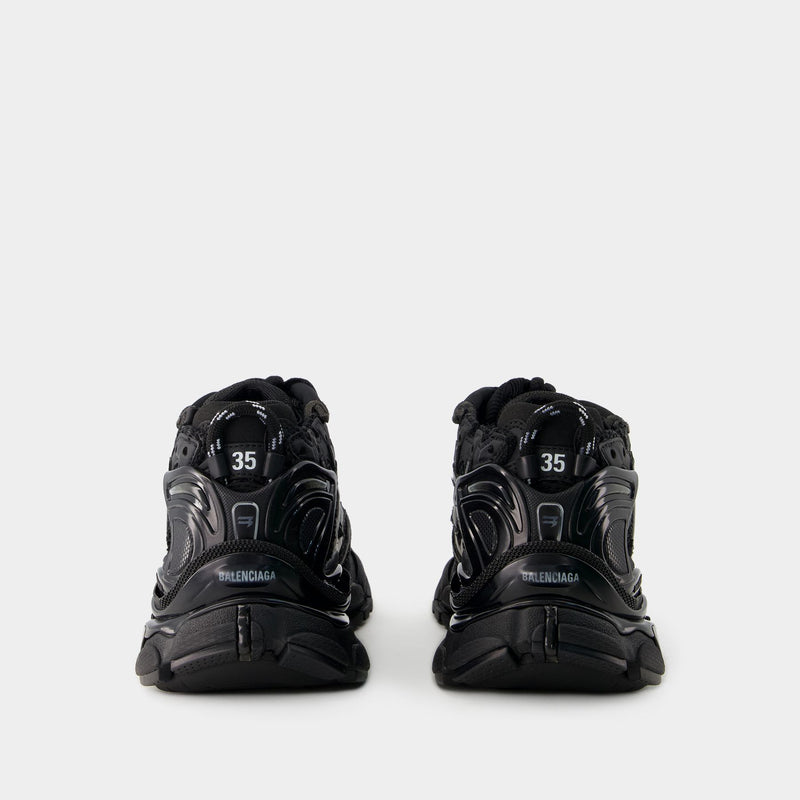 Sneakers Runner - Balenciaga - Maille - Noir Mat