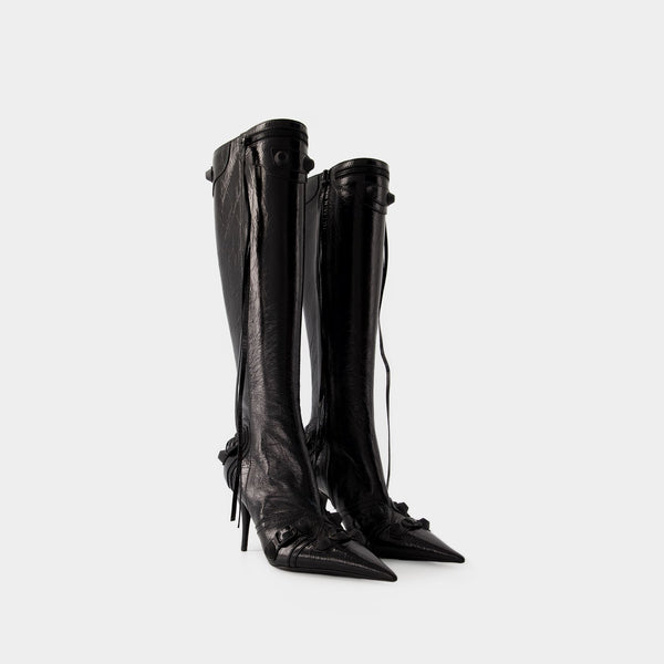 Bottes CAGOLE H90 - Balenciaga - Cuir - Noir