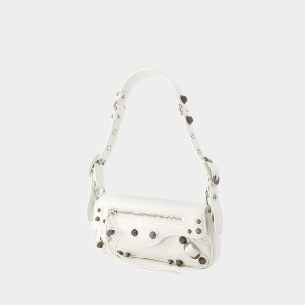 Sac Porté Épaule Le Cagole Sling Xs - Balenciaga - Cuir - Optic White