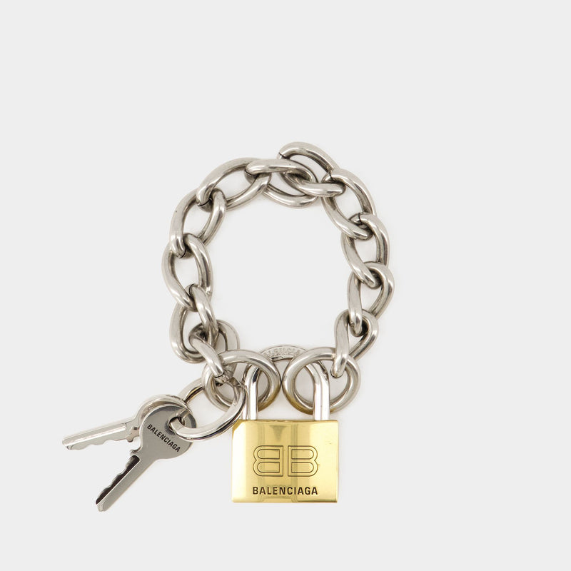 Bracelet Locker - Balenciaga - Argent - Argenté