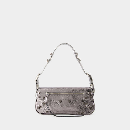 Sac Porté Épaule Le Cagole Sling S - Balenciaga - Cuir - Argenté