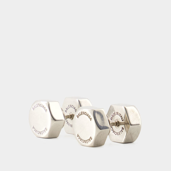 Boucles D'oreilles Garage Screw - Balenciaga - Argent - Argenté