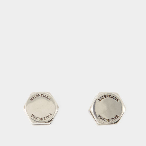 Boucles D'oreilles Garage Screw - Balenciaga - Argent - Argenté