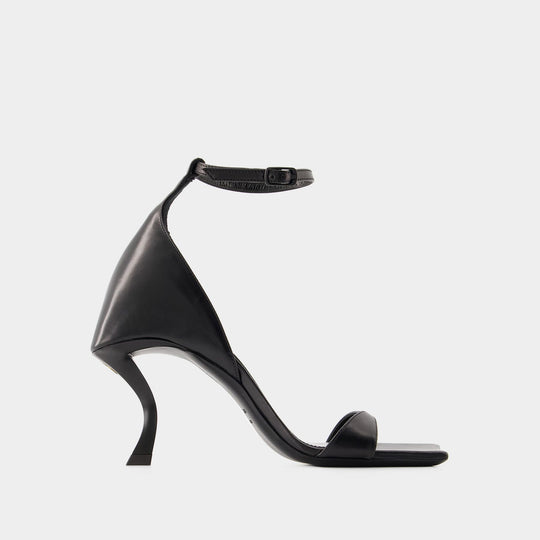 Sandales Hourglass - Balenciaga - Cuir - Noir