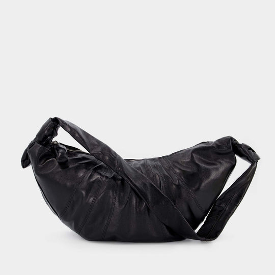 Sac À Bandoulière Large Croissant - Lemaire - Cuir - Noir