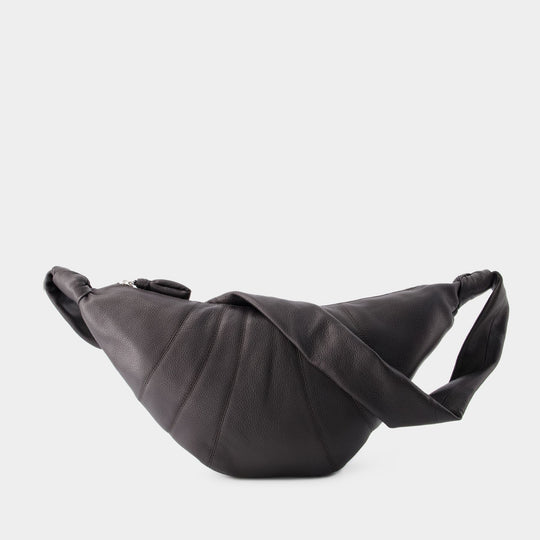 Sac à Bandoulière Medium Croissant - Lemaire - Cuir - Chocolat