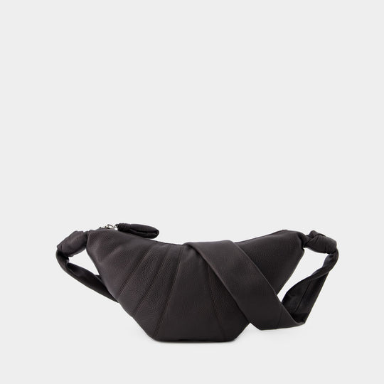Sac à Bandoulière Small Croissant - Lemaire - Cuir - Chocolat