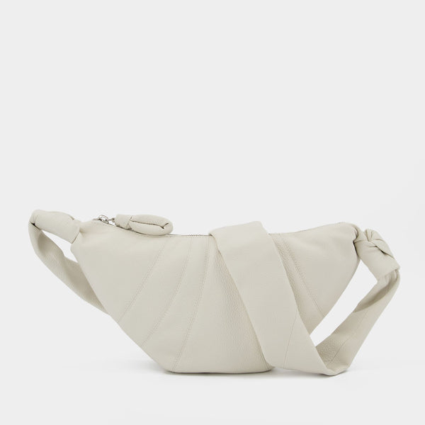 Sac À Bandoulière Small Croissant - Lemaire - Cuir - Chalk