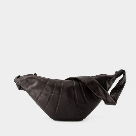 Sac Medium Croissant - Lemaire - Cuir - Chocolat Foncé