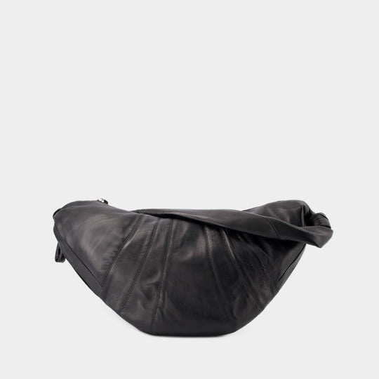 Sac à Bandoulière Large Croissant - Lemaire - Cuir - Noir