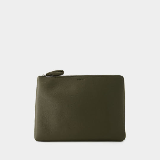Pochette Document Holder - Lemaire - Cuir - Dark Moss