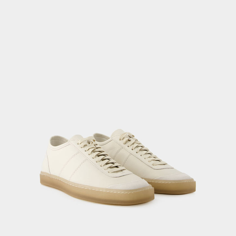 Sneakers Linoleum Basic - Lemaire - Cuir - Clay Blanc