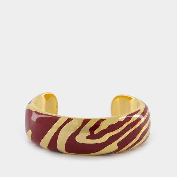 Manchette Liwa en Resine Rouge/Or