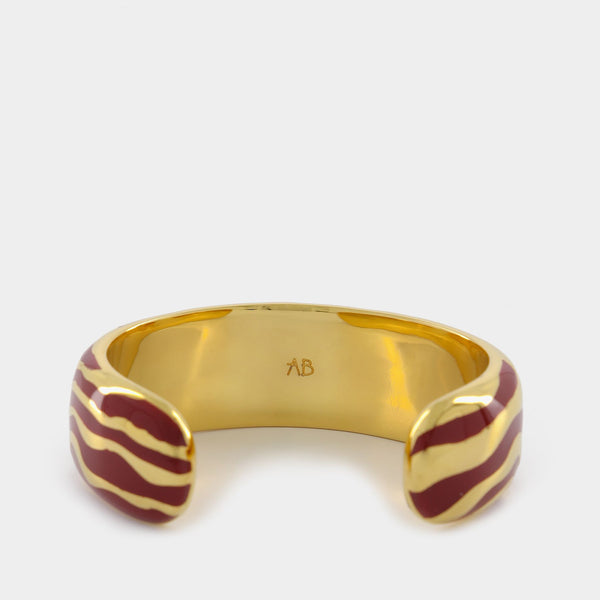Manchette Liwa en Resine Rouge/Or