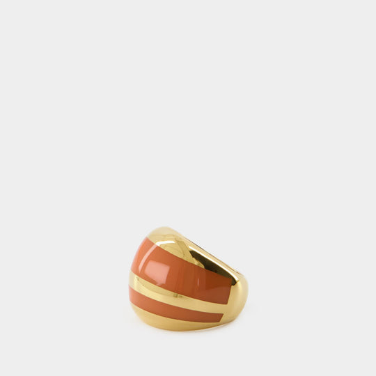 Bague - Aurélie Bidermann - Métal Doré - Orange Tamarin