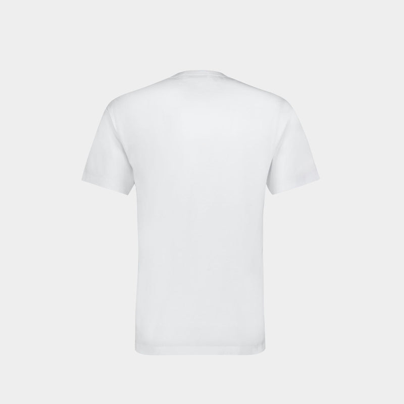 T-Shirt Classique Tricolor Fox Patch - Maison Kitsune - Coton - Blanc