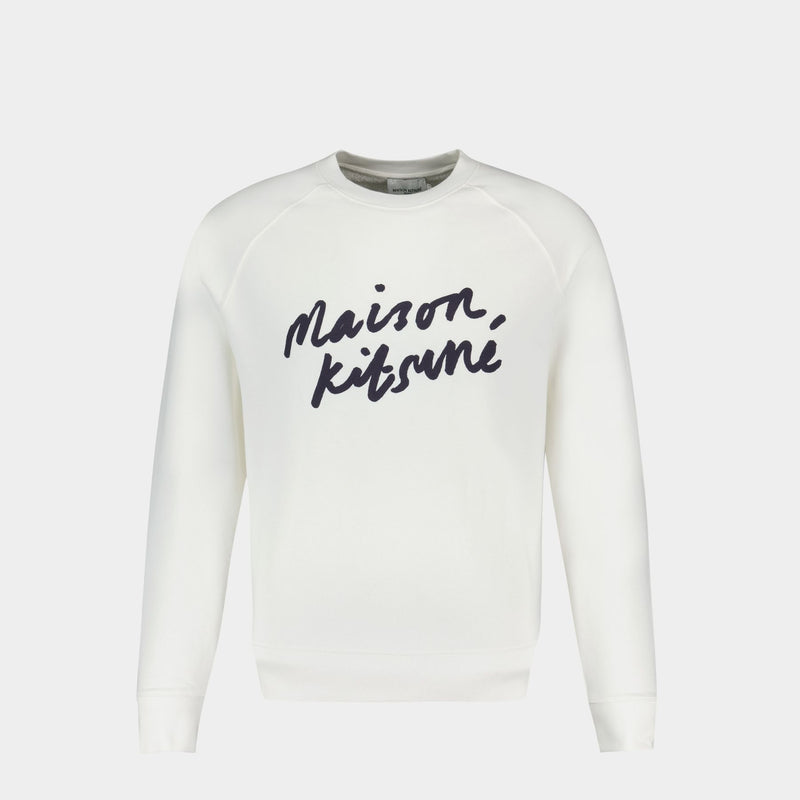 Sweatshirt Handwriting Clean - Maison Kitsune - Coton - Écru