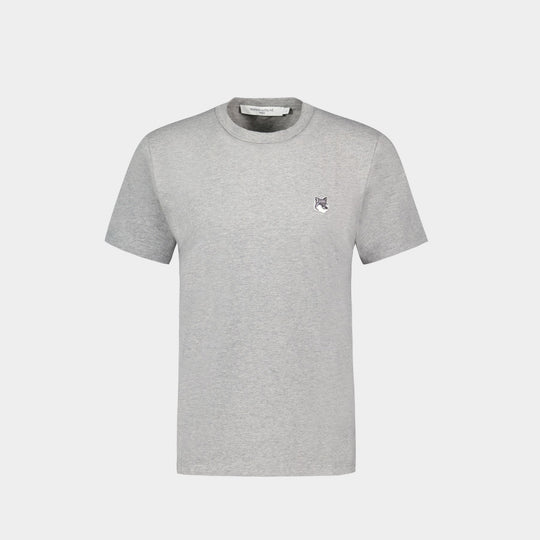 T-shirt Grey Fox Head Patch - Maison Kitsune - Coton - Gris
