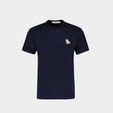 T-Shirt Classique Chillax Fox Patch - Maison Kitsune - Coton - Bleu