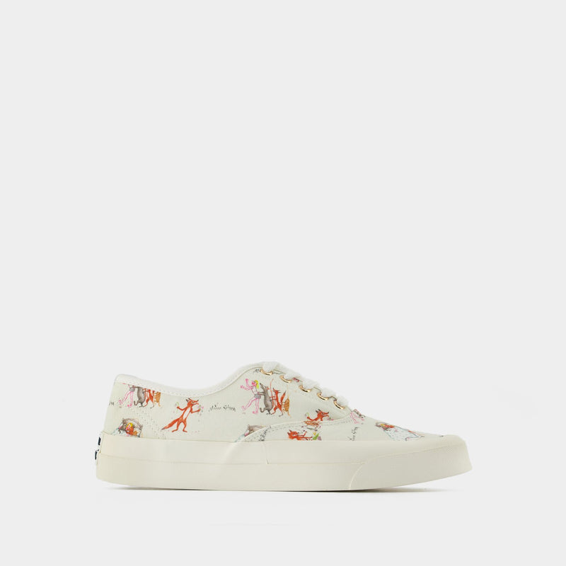 Sneakers Oly Flower Fox en Coton Blanc