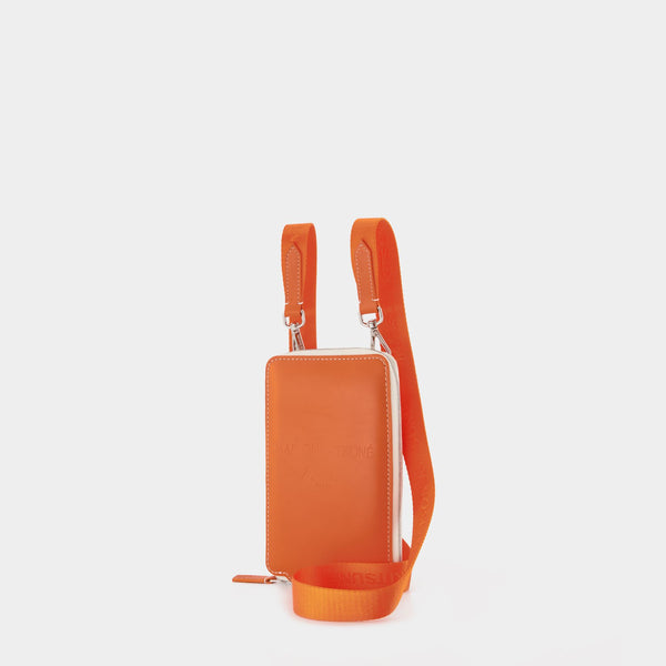 Porte-Carte Neck Pouch - Maison Kitsuné - Cuir - Orange