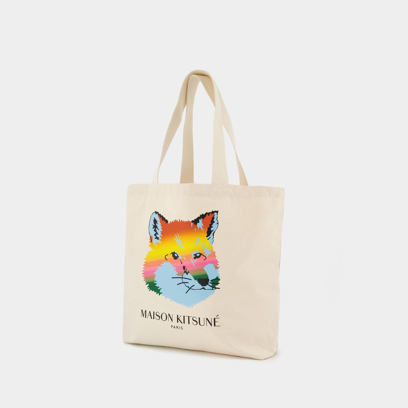 Tote Bag Vibrant Fox Head - Maison Kitsuné - Coton - Beige