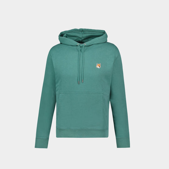 Hoodie Fox Head Patch - Maison Kitsune - Coton - Teal Grey