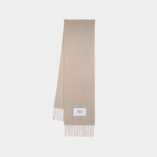 Echarpe Baby Alpaca - Maison Kitsune - Laine - Beige Foncé