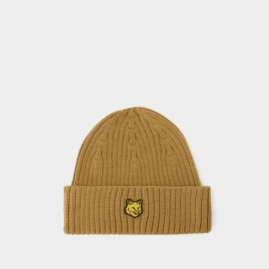 Bonnet Fox Head - Maison Kitsune - Laine - Marron