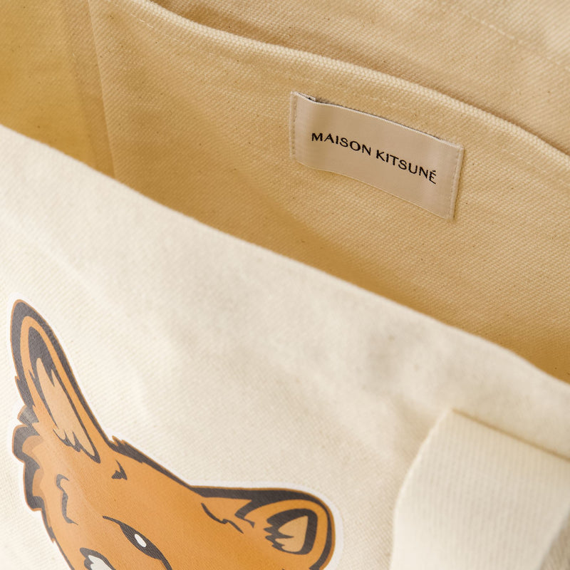 Tote Bag Fox Head - Maison Kitsune - Coton - Beige