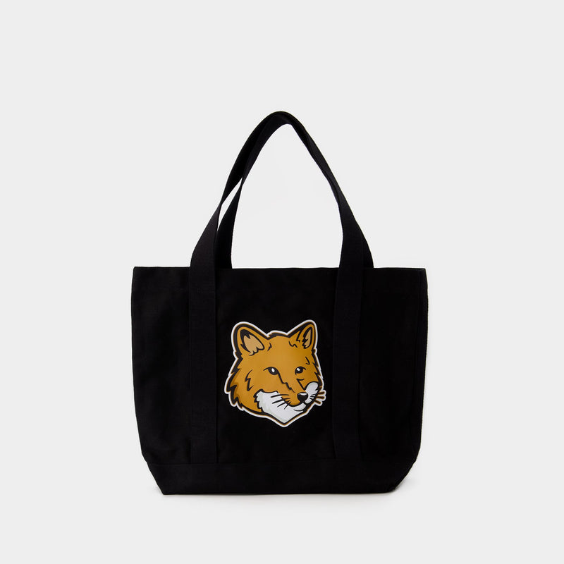 Tote Bag Fox Head - Maison Kitsune - Coton - Noir
