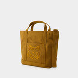 Tote Bag Fox Head Mini - Maison Kitsune - Toile - Marron