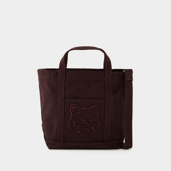 Tote Bag Fox Head Mini - Maison Kitsune - Toile - Marron Pécan