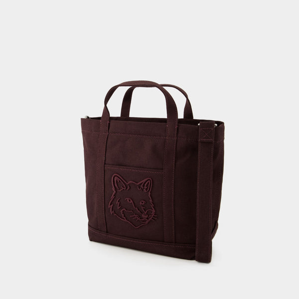 Tote Bag Fox Head Mini - Maison Kitsune - Toile - Marron Pécan