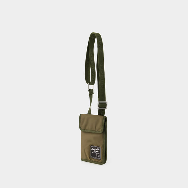Sac à Bandoulière Neck Pouch - Maison Kitsune - Nylon - Kaki